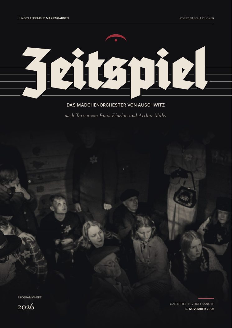 Titelseite des Programmhefts Zeitspiel 2026